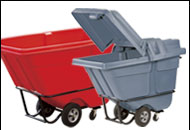TRASH CANS AND TILT TRUCKS
