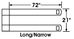 long-narrow fork pallet truck