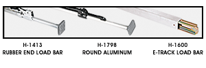 Rubber End, Round Aluminum, & E-Track Load Bars